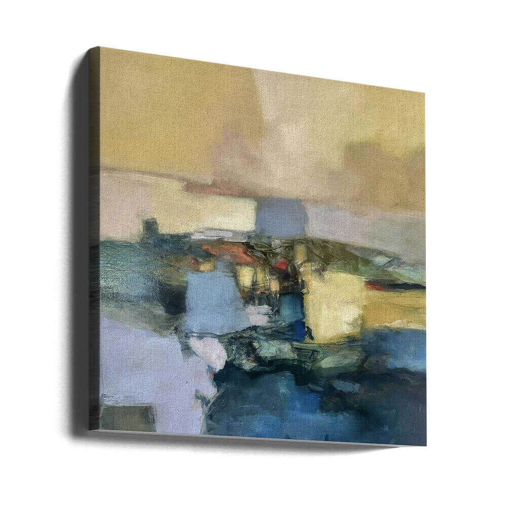 Serene Abstract Landscape - Square Stretched Canvas Poster or Fine Art Print