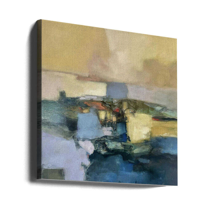 Serene Abstract Landscape - Square Stretched Canvas Poster or Fine Art Print