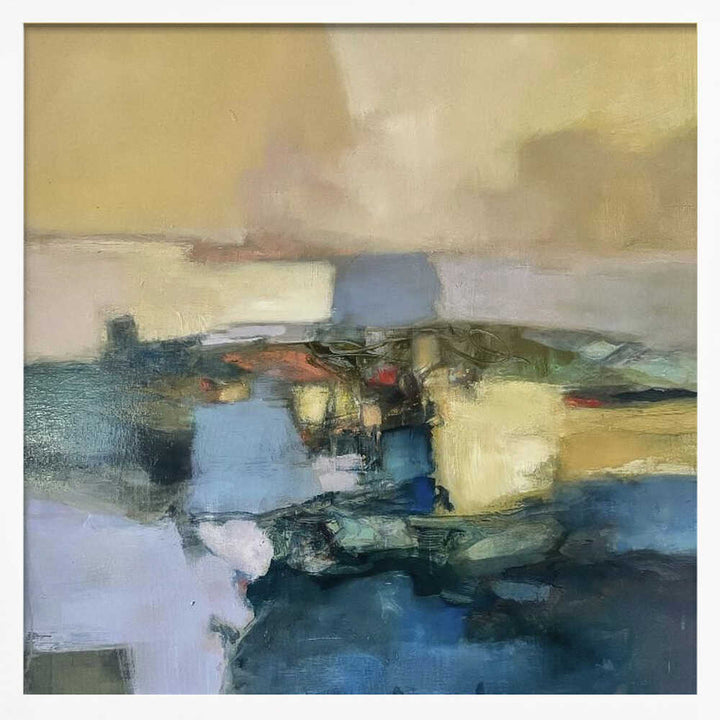 Serene Abstract Landscape - Square Stretched Canvas Poster or Fine Art Print