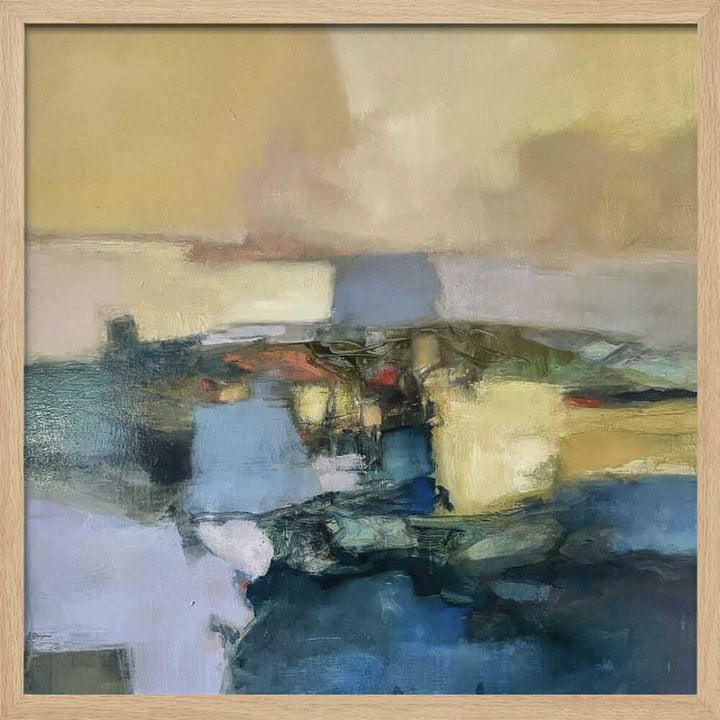 Serene Abstract Landscape - Square Stretched Canvas Poster or Fine Art Print