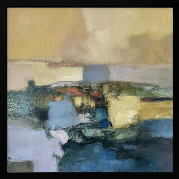 Serene Abstract Landscape - Square Stretched Canvas Poster or Fine Art Print