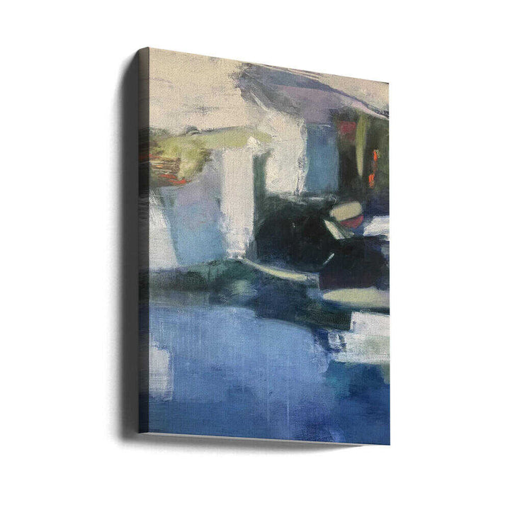 Serene Blue Abstraction - Stretched Canvas Poster or Fine Art Print