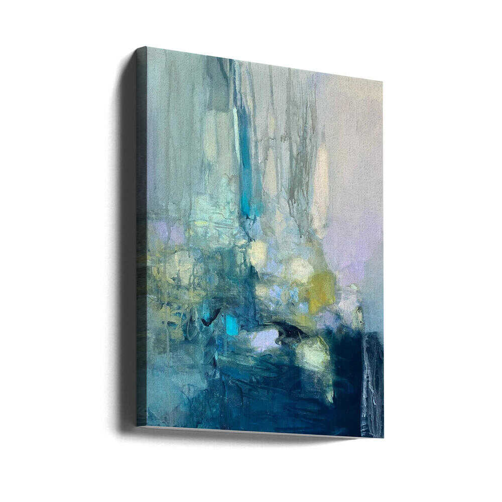 Serene Blue Depths - Stretched Canvas Poster or Fine Art Print