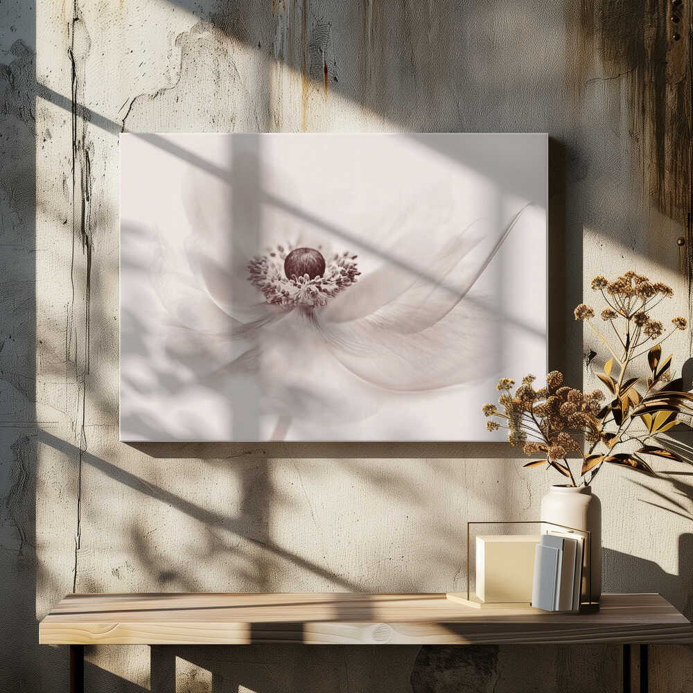 Serene Floral Beauty - Photographic Stretched Canvas Poster or Fine Art Print