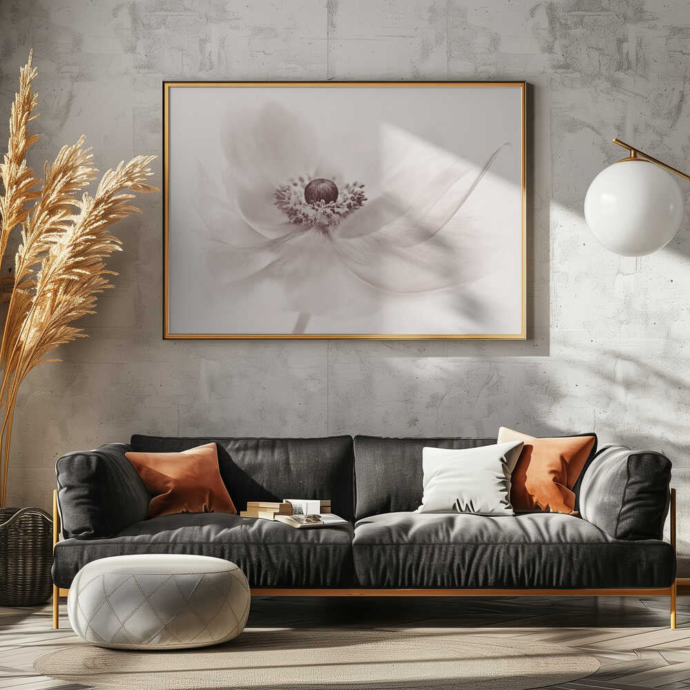 Serene Floral Beauty - Photographic Stretched Canvas Poster or Fine Art Print
