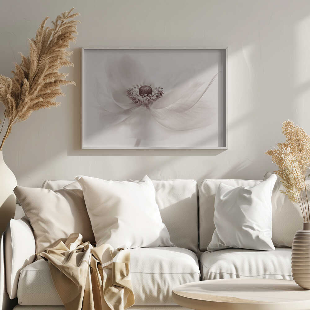 Serene Floral Beauty - Photographic Stretched Canvas Poster or Fine Art Print