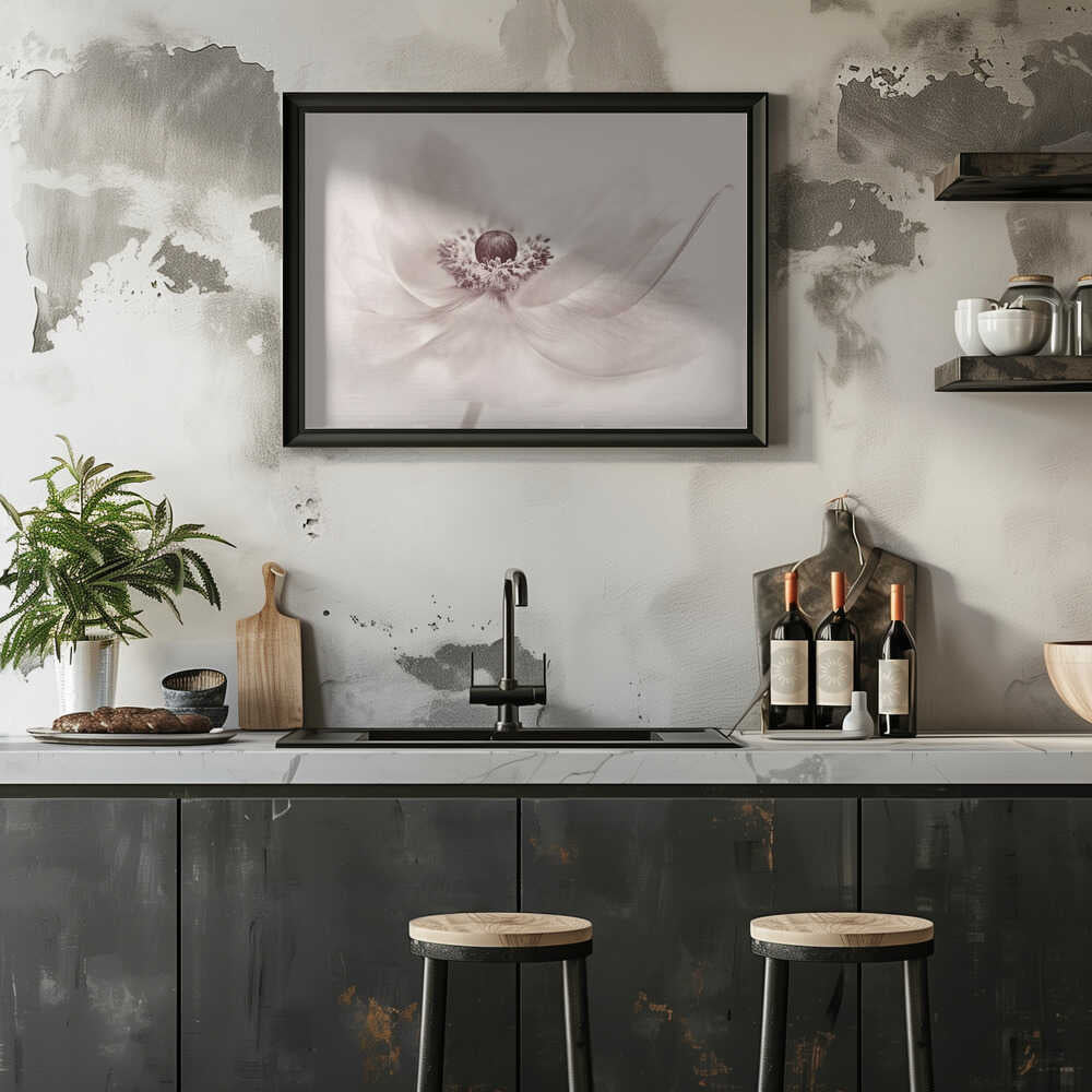 Serene Floral Beauty - Photographic Stretched Canvas Poster or Fine Art Print