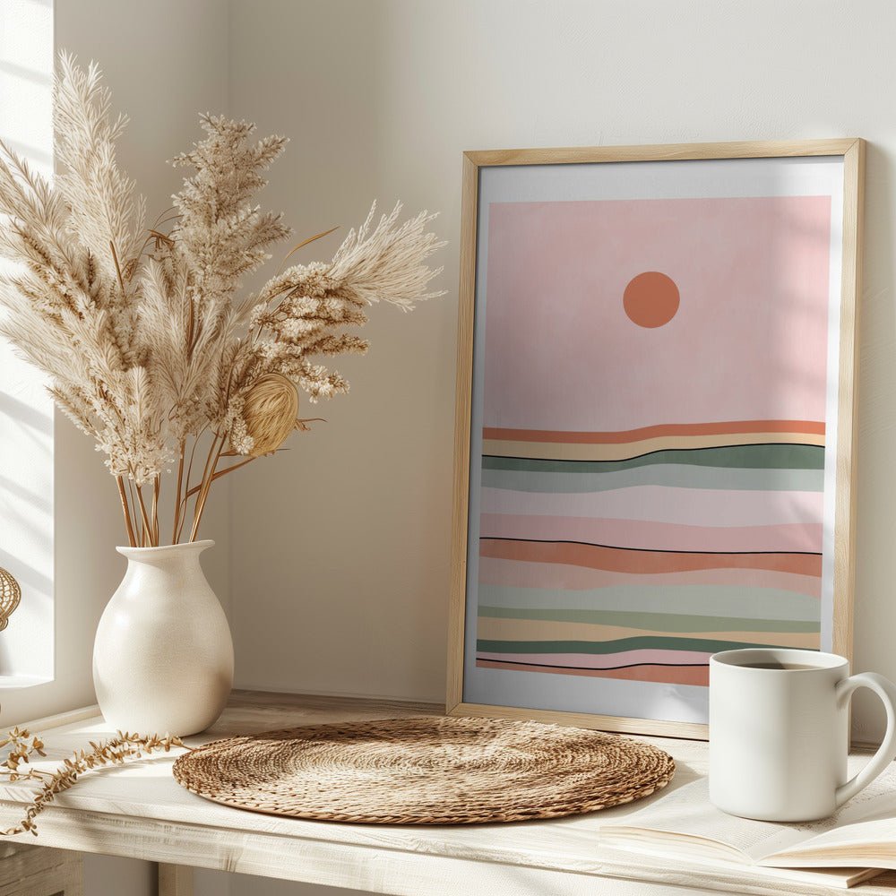 Serene Horizon Lines - Stretched Canvas, Poster or Fine Art Print - I Heart Wall Art - Poster Print, Canvas Print or Framed Art Print