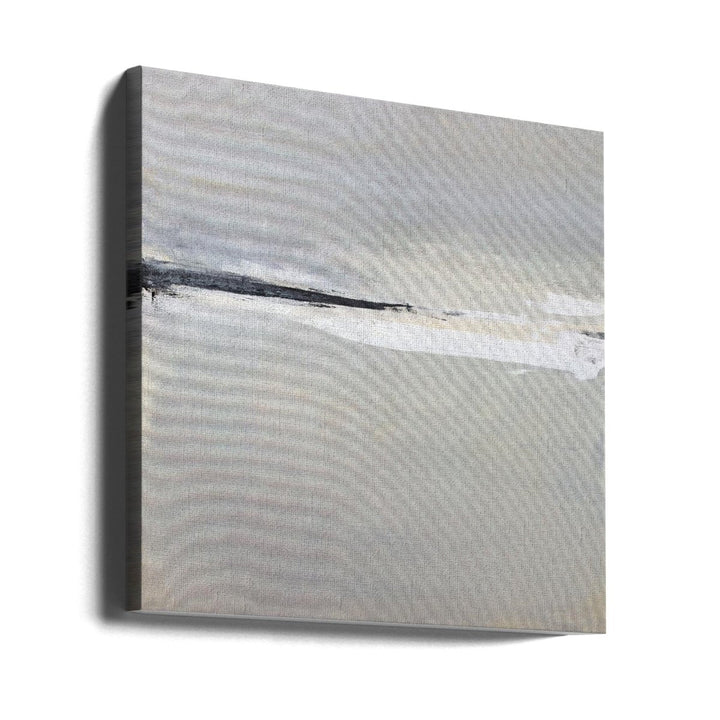 Serene Horizon with Soft Gray and White Tones - Square Stretched Canvas, Poster or Fine Art Print - I Heart Wall Art - Poster Print, Canvas Print or Framed Art Print