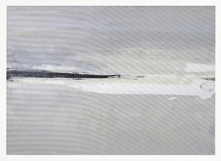 Serene Horizon with Soft Gray and White Tones - Stretched Canvas, Poster or Fine Art Print - I Heart Wall Art - Poster Print, Canvas Print or Framed Art Print