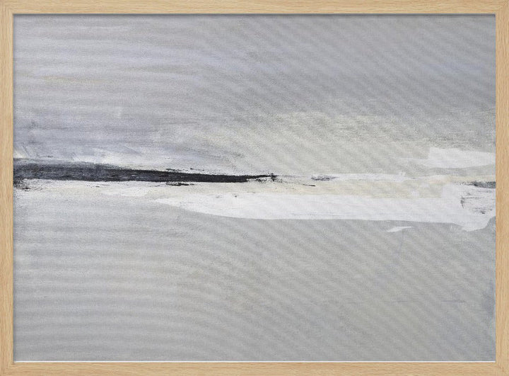 Serene Horizon with Soft Gray and White Tones - Stretched Canvas, Poster or Fine Art Print - I Heart Wall Art - Poster Print, Canvas Print or Framed Art Print