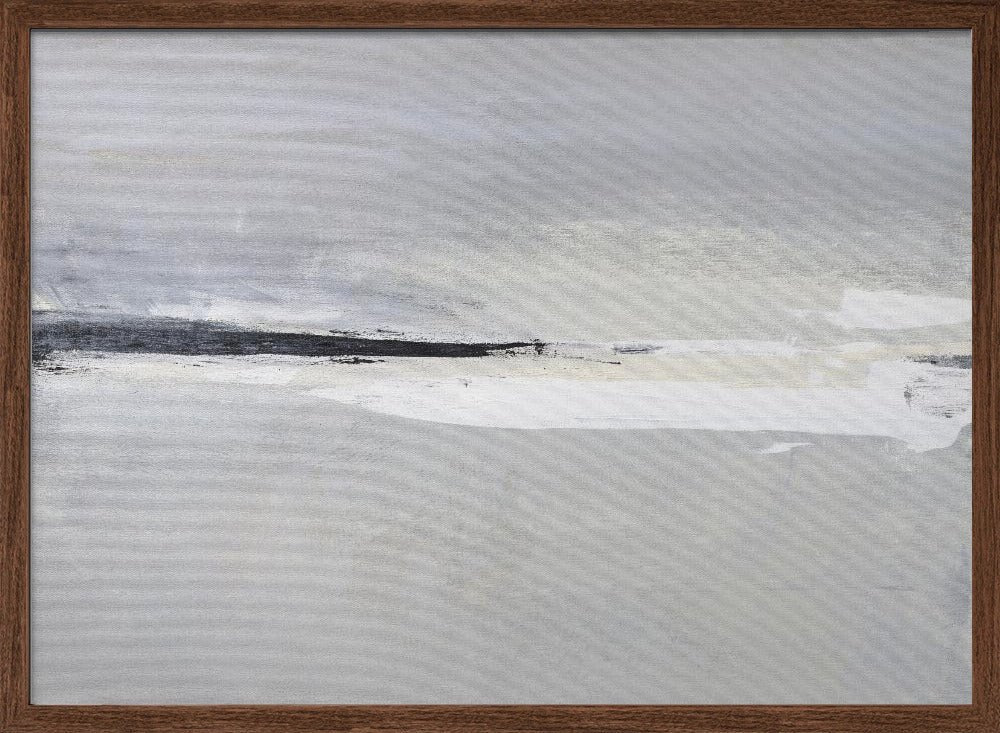 Serene Horizon with Soft Gray and White Tones - Stretched Canvas, Poster or Fine Art Print - I Heart Wall Art - Poster Print, Canvas Print or Framed Art Print