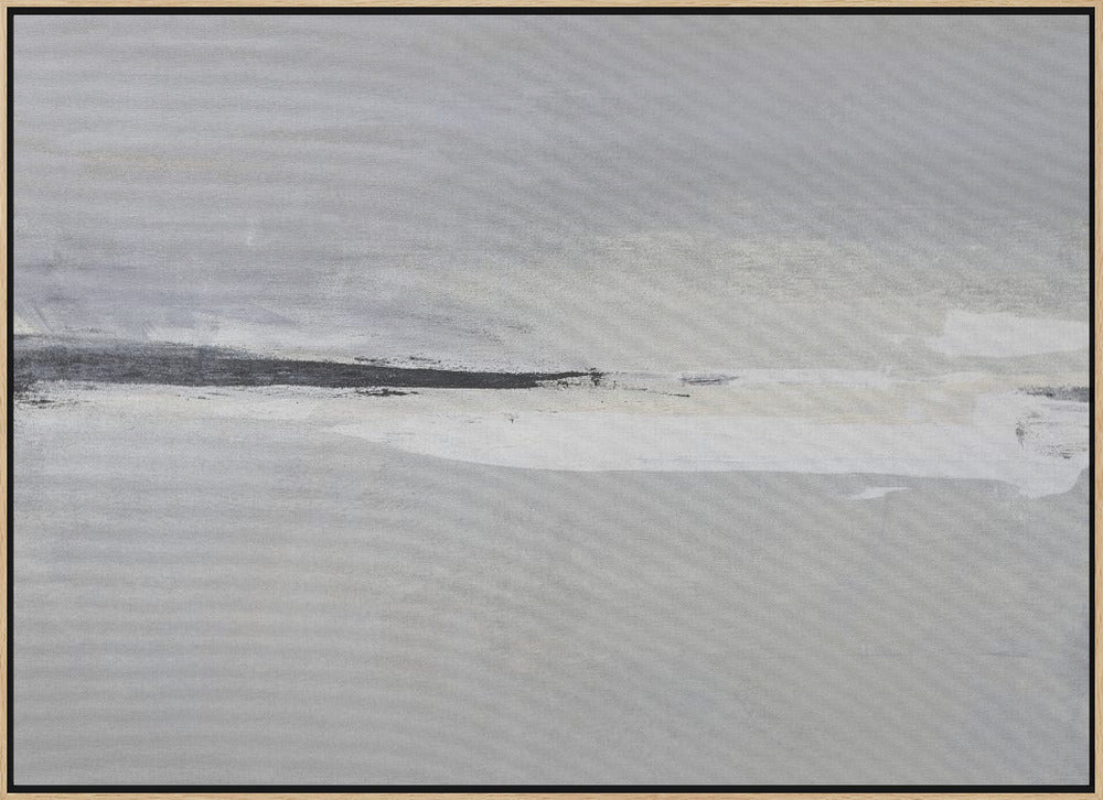 Serene Horizon with Soft Gray and White Tones - Stretched Canvas, Poster or Fine Art Print - I Heart Wall Art - Poster Print, Canvas Print or Framed Art Print