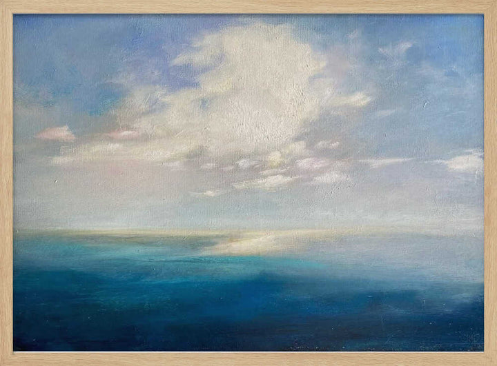 Serene Ocean Horizon - Stretched Canvas Poster or Fine Art Print