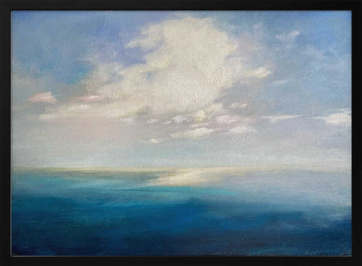 Serene Ocean Horizon - Stretched Canvas Poster or Fine Art Print