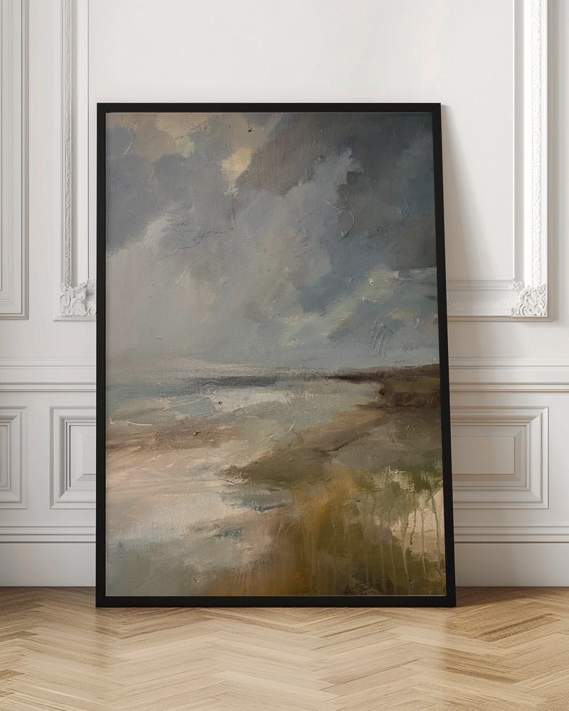 Serene Ocean View Under a Dramatic Sky - Stretched Canvas, Poster or Fine Art Print - I Heart Wall Art - Poster Print, Canvas Print or Framed Art Print