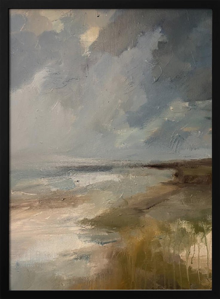 Serene Ocean View Under a Dramatic Sky - Stretched Canvas, Poster or Fine Art Print - I Heart Wall Art - Poster Print, Canvas Print or Framed Art Print