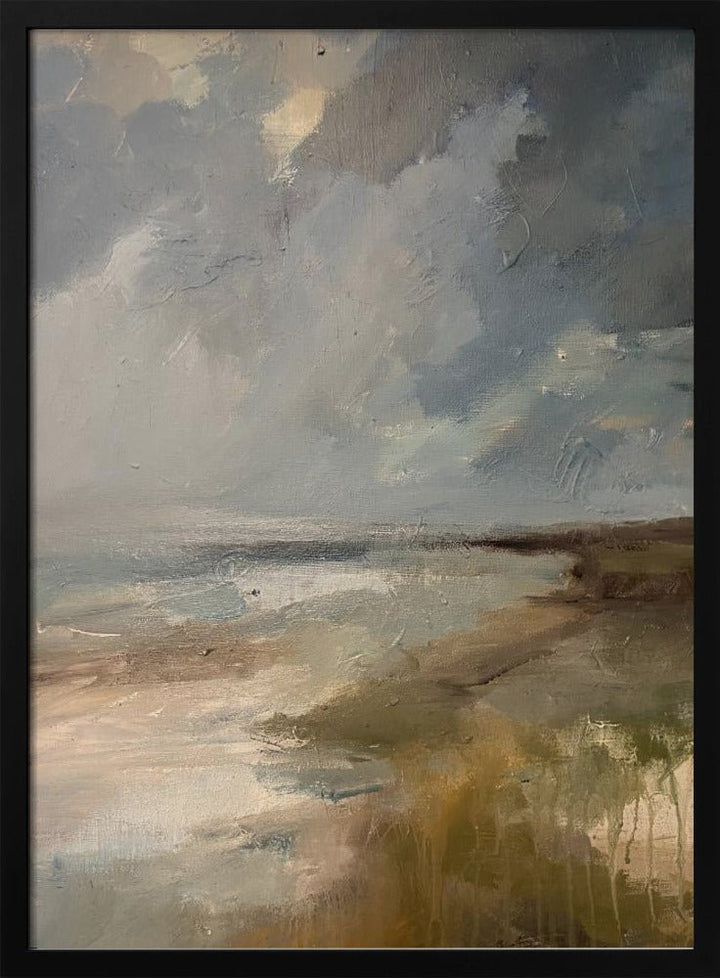 Serene Ocean View Under a Dramatic Sky - Stretched Canvas, Poster or Fine Art Print - I Heart Wall Art - Poster Print, Canvas Print or Framed Art Print