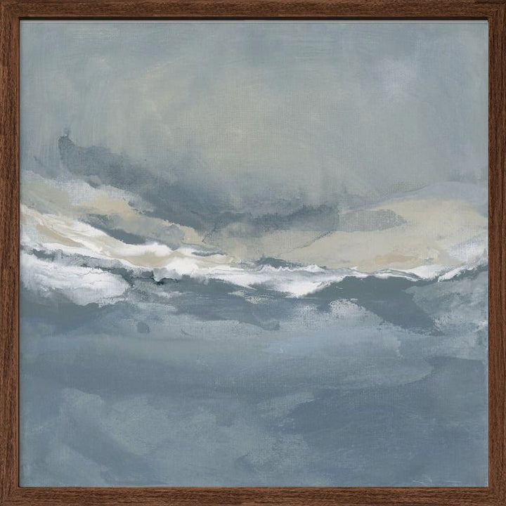 Serene Rolling Waves Beneath a Tranquil Sky - Square Stretched Canvas, Poster or Fine Art Print - I Heart Wall Art - Poster Print, Canvas Print or Framed Art Print