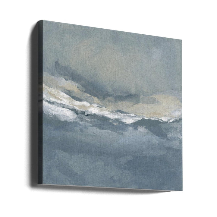 Serene Rolling Waves Beneath a Tranquil Sky - Square Stretched Canvas, Poster or Fine Art Print - I Heart Wall Art - Poster Print, Canvas Print or Framed Art Print