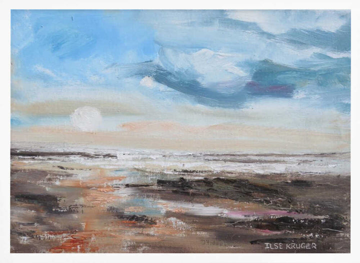 Serene Seascape with a Dynamic Sky - Stretched Canvas, Poster or Fine Art Print - I Heart Wall Art - Poster Print, Canvas Print or Framed Art Print