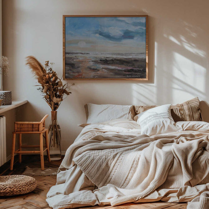 Serene Seascape with a Dynamic Sky - Stretched Canvas, Poster or Fine Art Print - I Heart Wall Art - Poster Print, Canvas Print or Framed Art Print