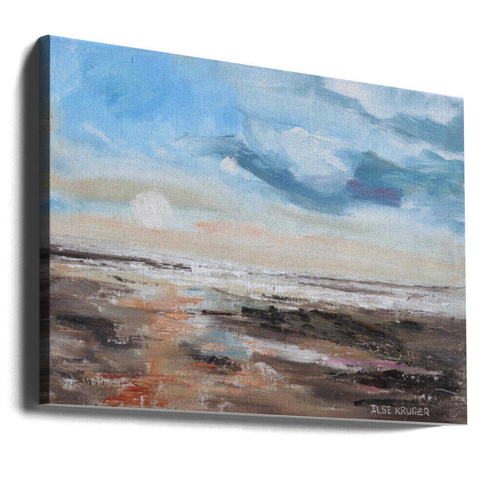 Serene Seascape with a Dynamic Sky - Stretched Canvas, Poster or Fine Art Print - I Heart Wall Art - Poster Print, Canvas Print or Framed Art Print