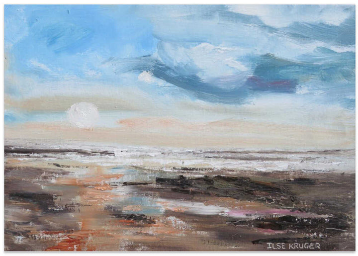Serene Seascape with a Dynamic Sky - Stretched Canvas, Poster or Fine Art Print - I Heart Wall Art - Poster Print, Canvas Print or Framed Art Print