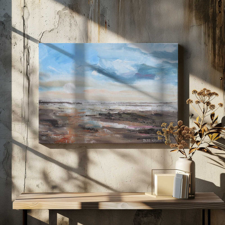 Serene Seascape with a Dynamic Sky - Stretched Canvas, Poster or Fine Art Print - I Heart Wall Art - Poster Print, Canvas Print or Framed Art Print