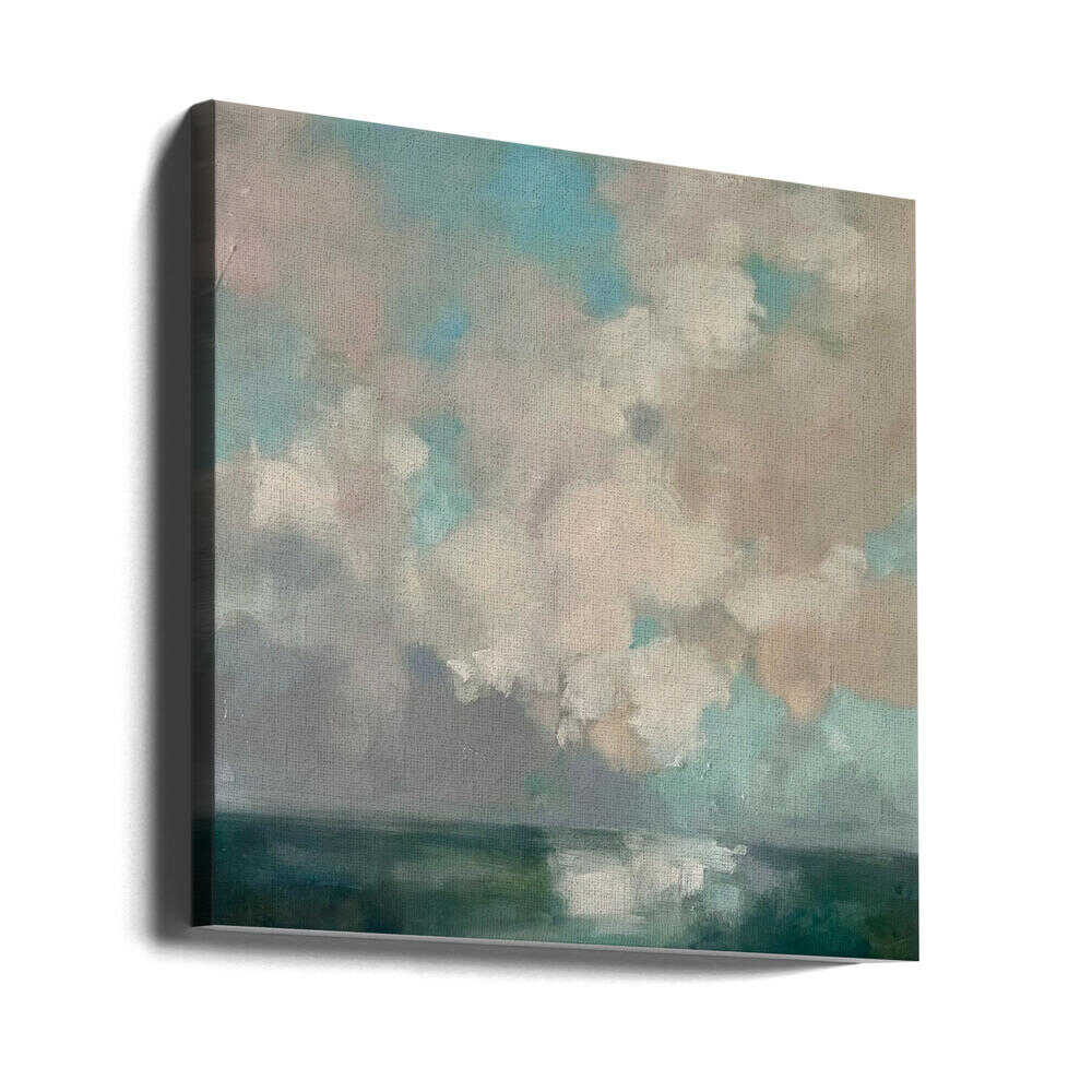 Serene Sky Reflections - Square Stretched Canvas Poster or Fine Art Print