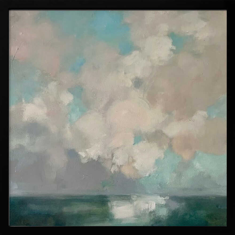 Serene Sky Reflections - Square Stretched Canvas Poster or Fine Art Print