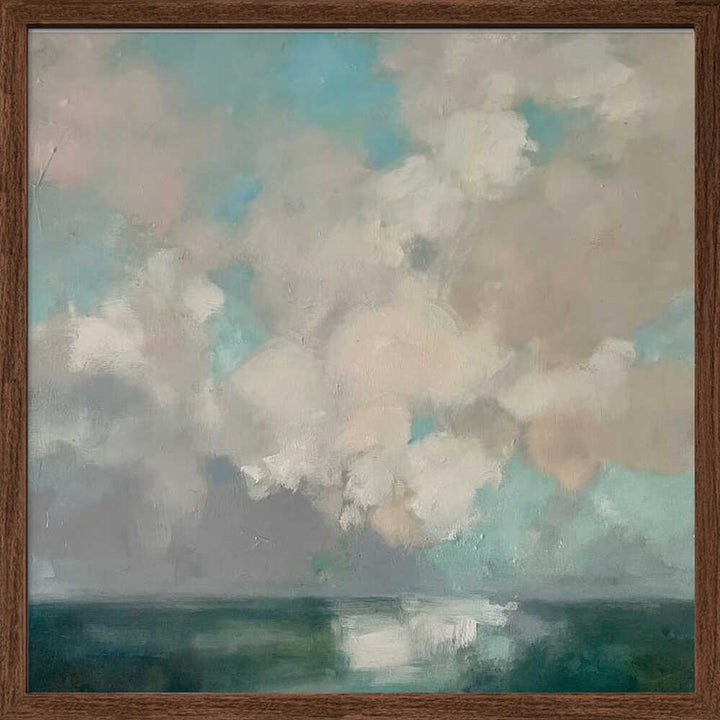 Serene Sky Reflections - Square Stretched Canvas Poster or Fine Art Print