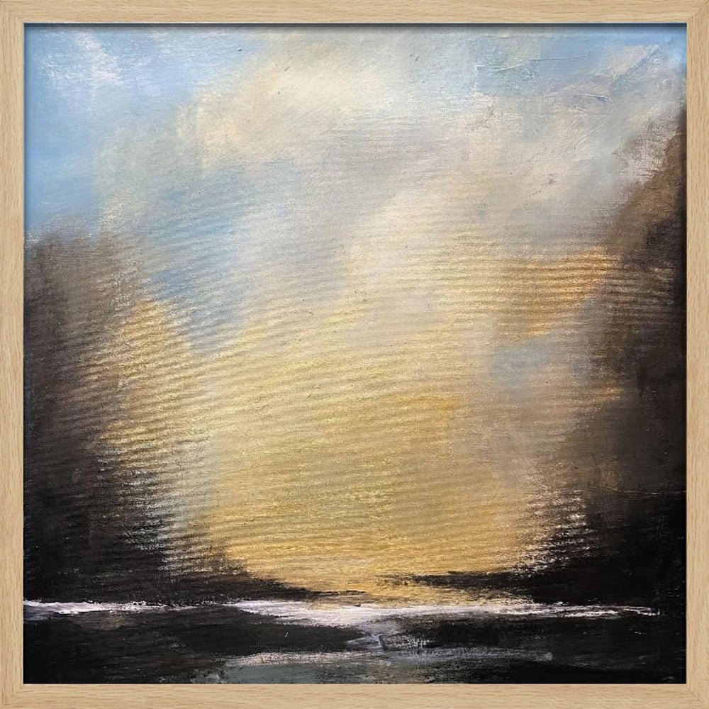 Serene Sunset Over a Tranquil Horizon - Square Stretched Canvas, Poster or Fine Art Print - I Heart Wall Art - Poster Print, Canvas Print or Framed Art Print