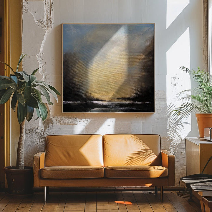Serene Sunset Over a Tranquil Horizon - Square Stretched Canvas, Poster or Fine Art Print - I Heart Wall Art - Poster Print, Canvas Print or Framed Art Print