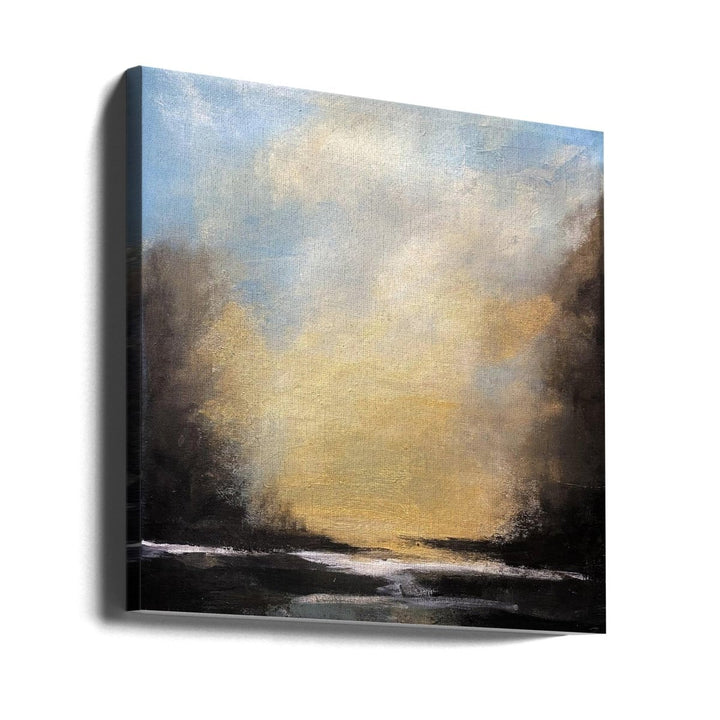 Serene Sunset Over a Tranquil Horizon - Square Stretched Canvas, Poster or Fine Art Print - I Heart Wall Art - Poster Print, Canvas Print or Framed Art Print