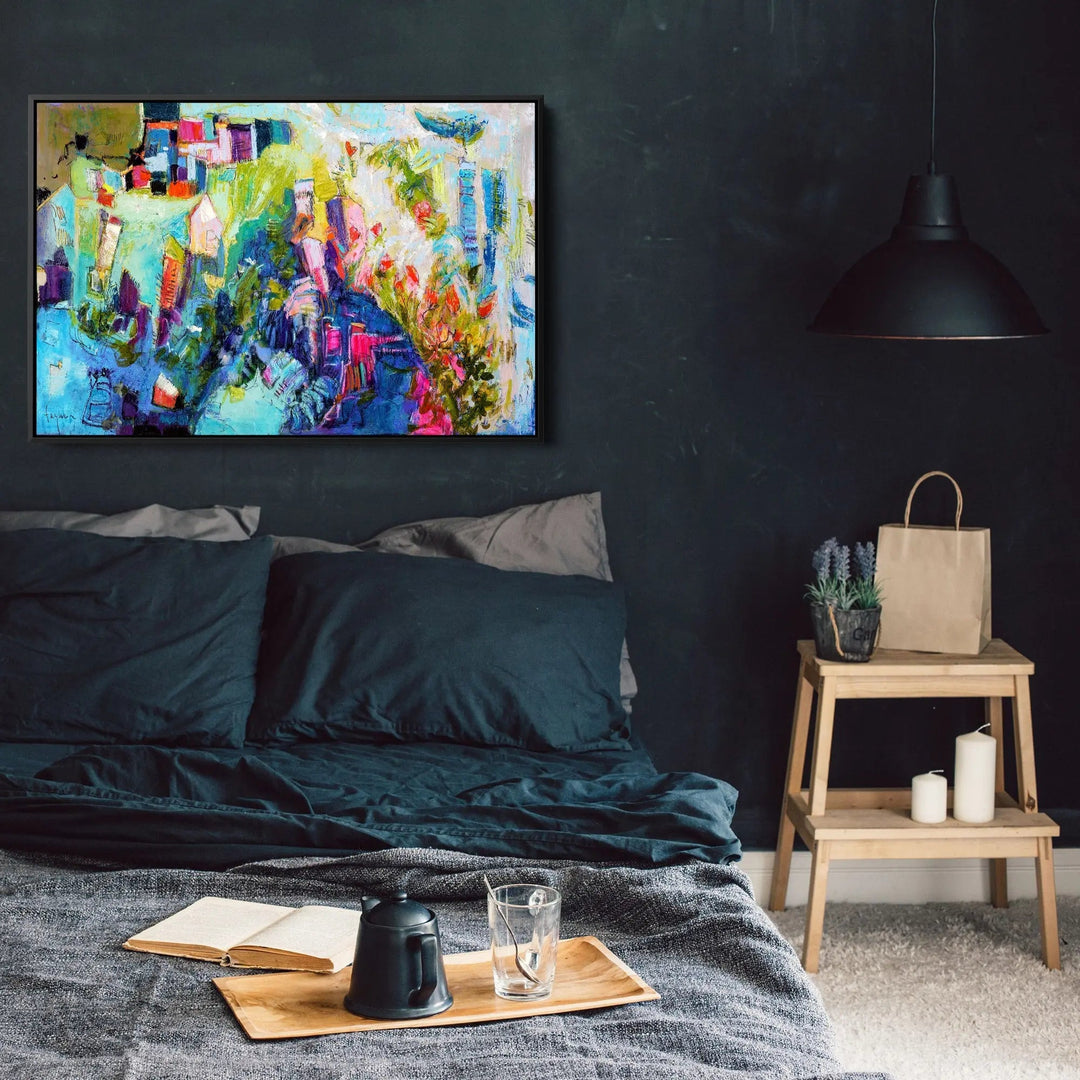 Settling Into The Village by Dorothy Fagan - Stretched Canvas Print or Framed Fine Art Print - Artwork I Heart Wall Art Australia 