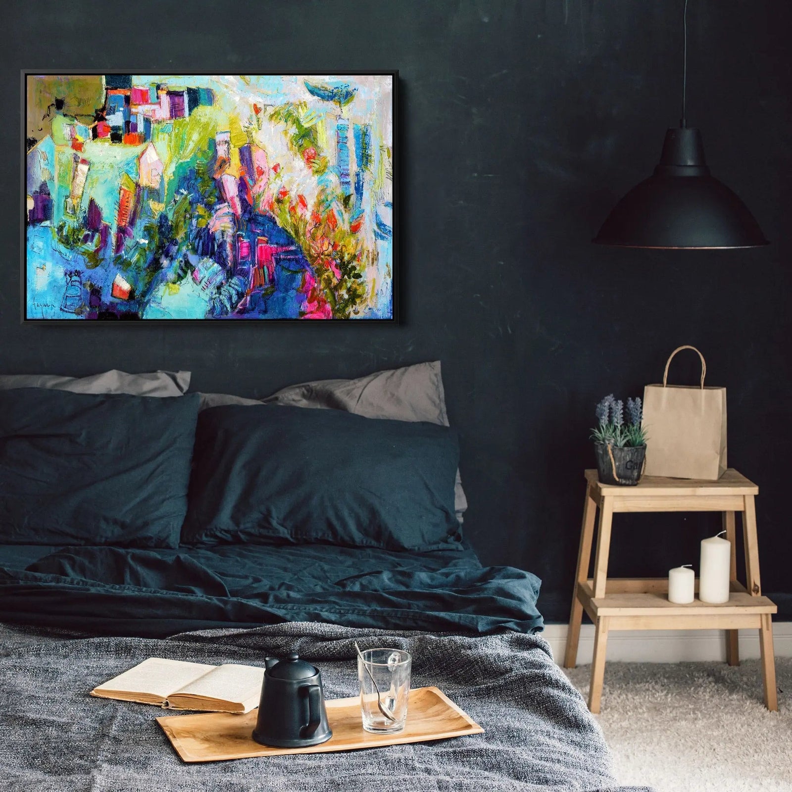 Settling Into The Village by Dorothy Fagan - Stretched Canvas Print or Framed Fine Art Print - Artwork I Heart Wall Art Australia 