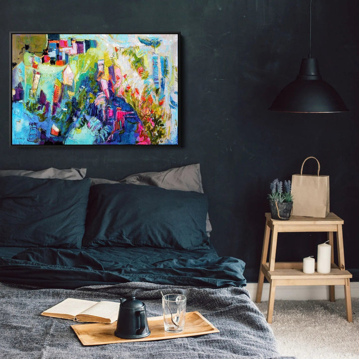 Settling Into The Village by Dorothy Fagan - Stretched Canvas Print or Framed Fine Art Print - Artwork I Heart Wall Art Australia 
