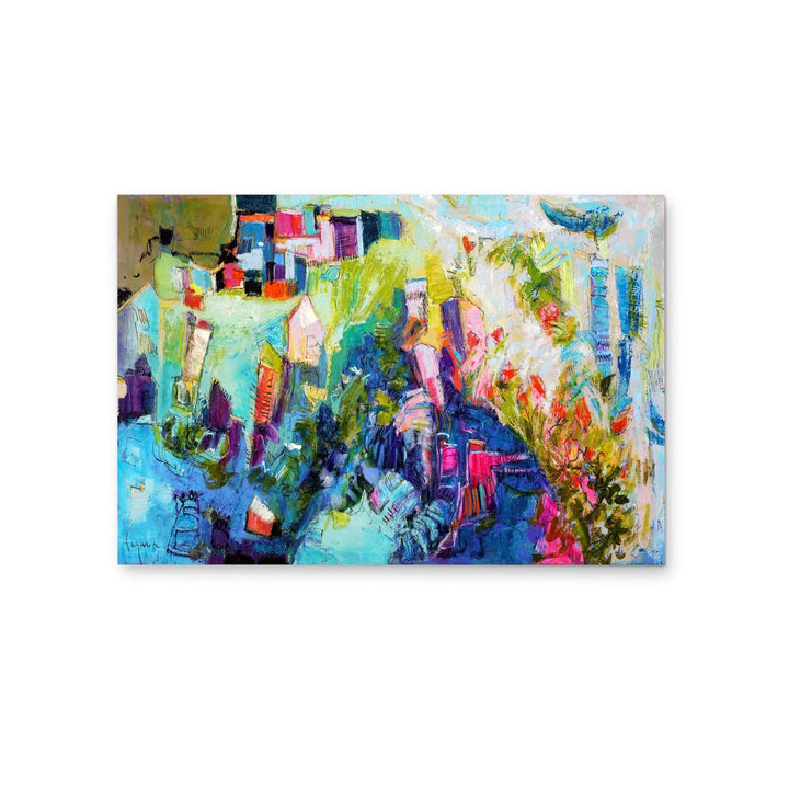 Settling Into The Village by Dorothy Fagan - Stretched Canvas Print or Framed Fine Art Print - Artwork I Heart Wall Art Australia 