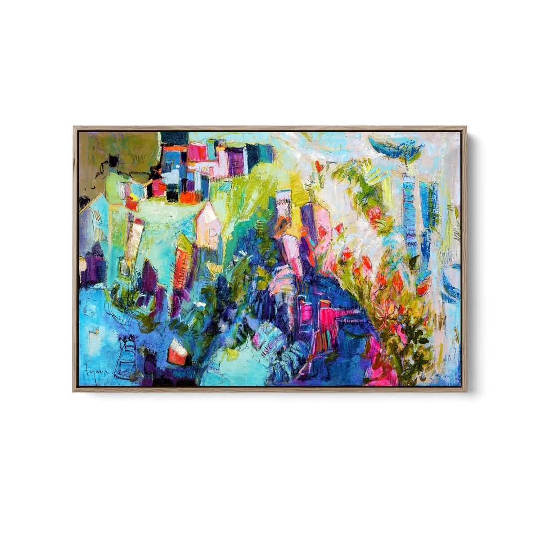 Settling Into The Village by Dorothy Fagan - Stretched Canvas Print or Framed Fine Art Print - Artwork I Heart Wall Art Australia 