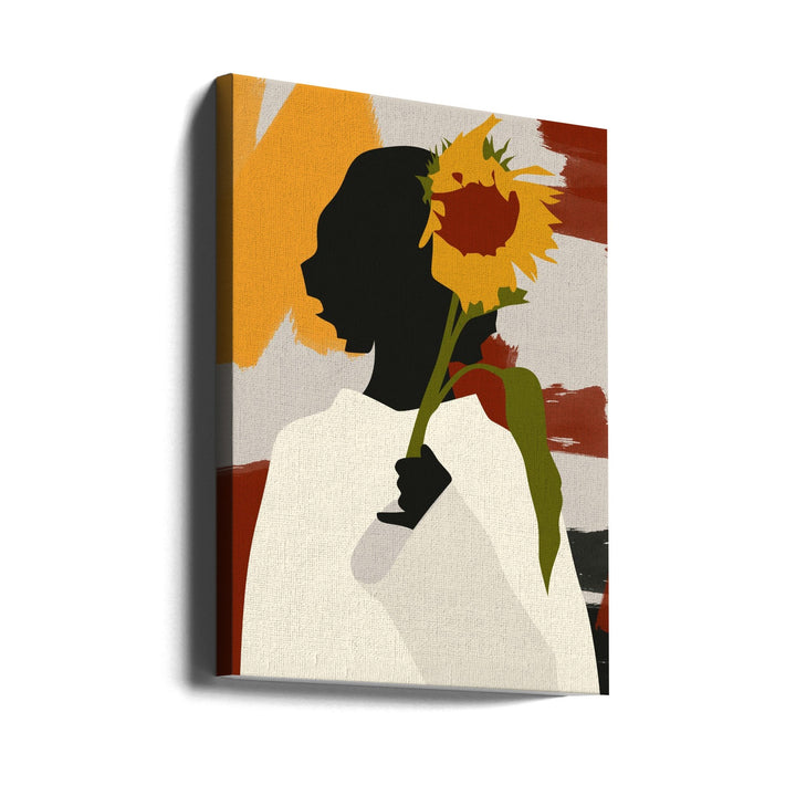Shadowed Soul With Sunflower Print - Stretched Canvas, Poster or Fine Art Print I Heart Wall Art