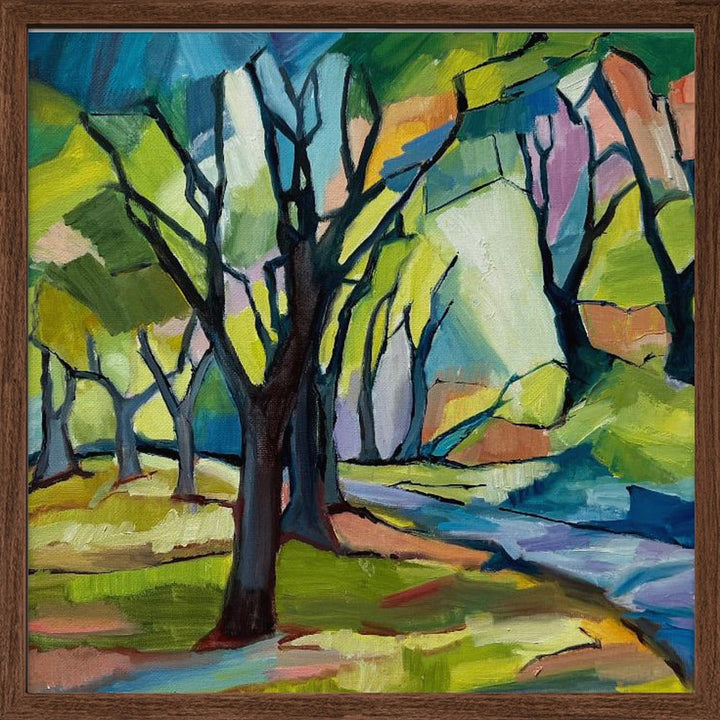 Shadowy Path - Square Stretched Canvas, Poster or Fine Art Print I Heart Wall Art