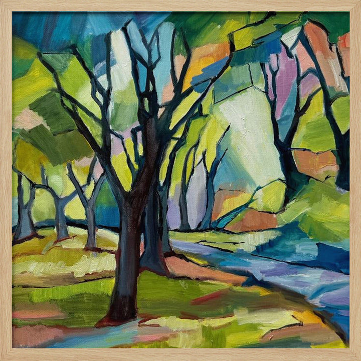 Shadowy Path - Square Stretched Canvas, Poster or Fine Art Print I Heart Wall Art