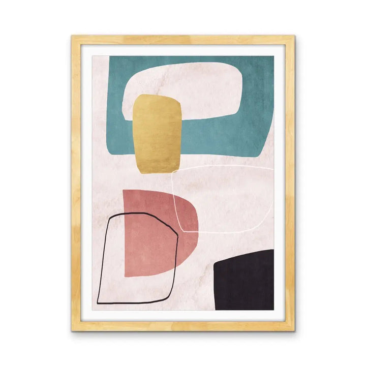Shape and Texture Series -  Print Four - Colourful Abstract Geometric Art and Canvas Print Series I Heart Wall Art Australia 