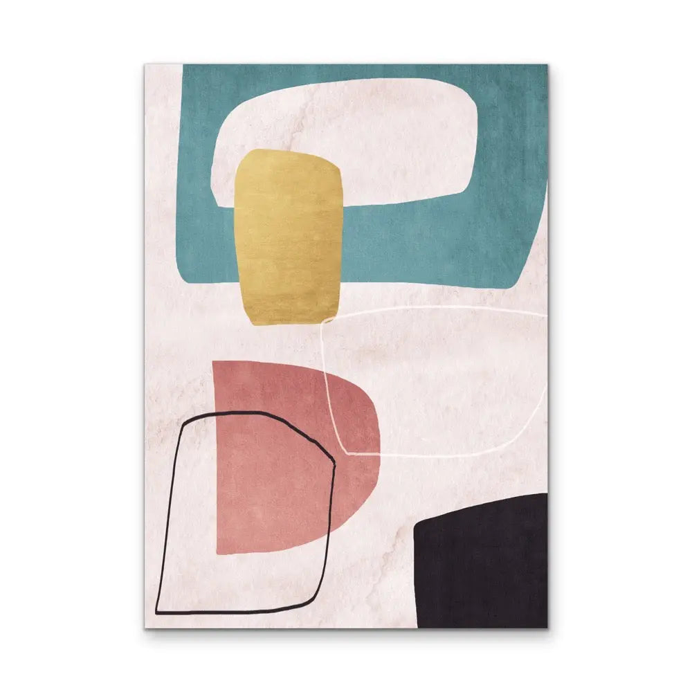 Shape and Texture Series -  Print Four - Colourful Abstract Geometric Art and Canvas Print Series I Heart Wall Art Australia 