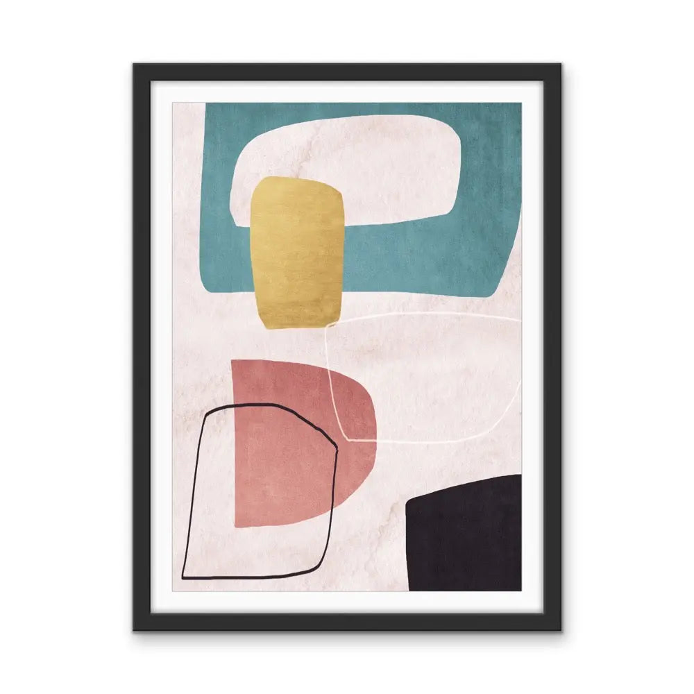 Shape and Texture Series -  Print Four - Colourful Abstract Geometric Art and Canvas Print Series I Heart Wall Art Australia 
