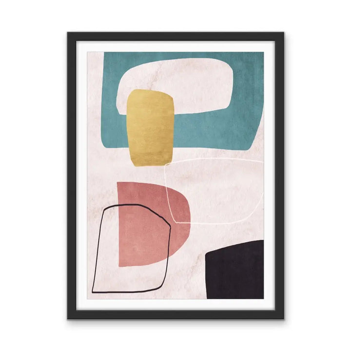 Shape and Texture Series -  Print Four - Colourful Abstract Geometric Art and Canvas Print Series I Heart Wall Art Australia 
