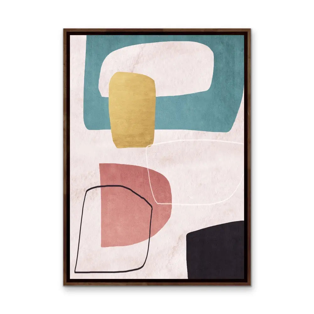 Shape and Texture Series -  Print Four - Colourful Abstract Geometric Art and Canvas Print Series I Heart Wall Art Australia 