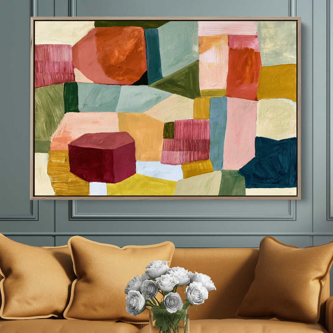 xxxx by IHeartStudio - Colourful Geometric Canvas Print
