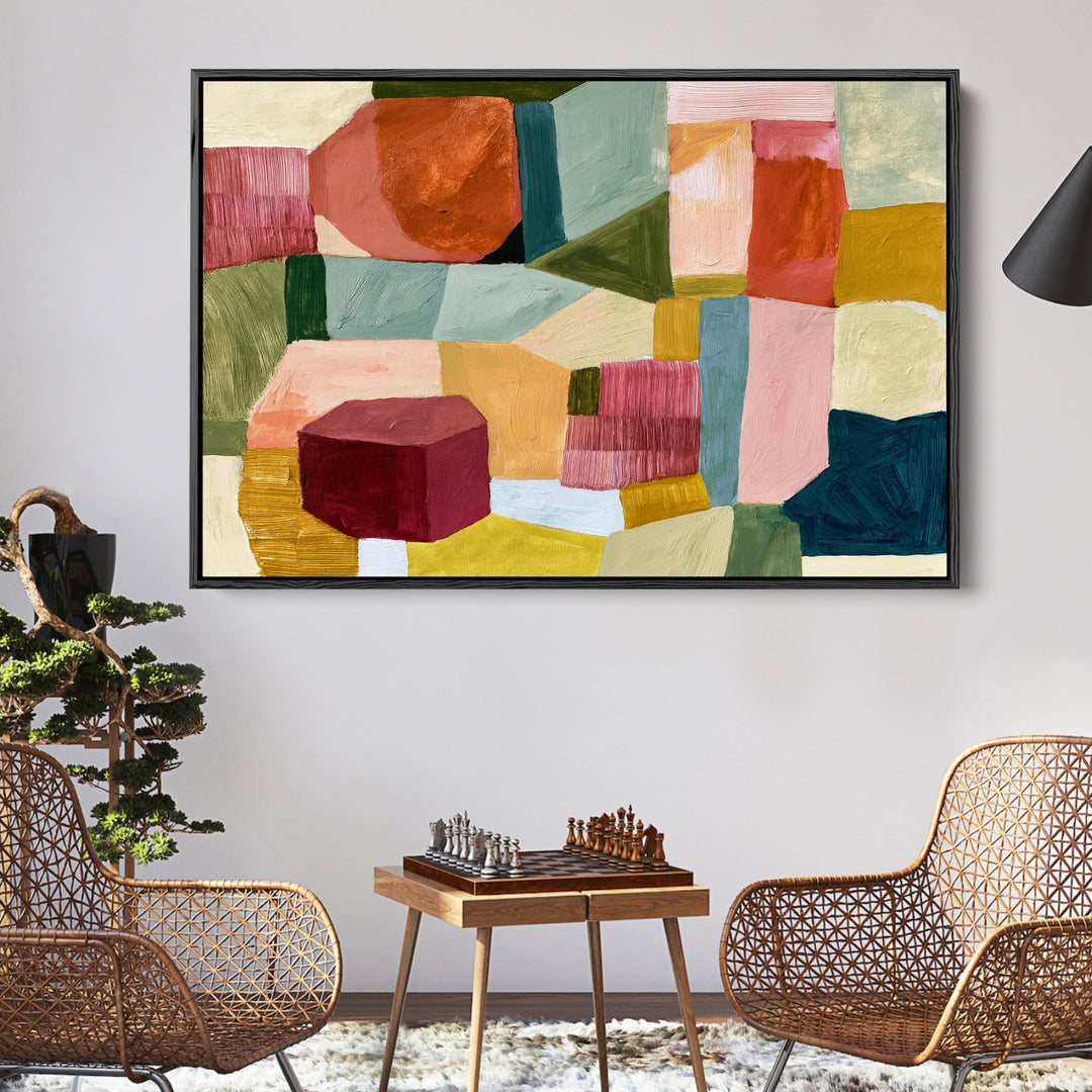 xxxx by IHeartStudio - Colourful Geometric Canvas Print
